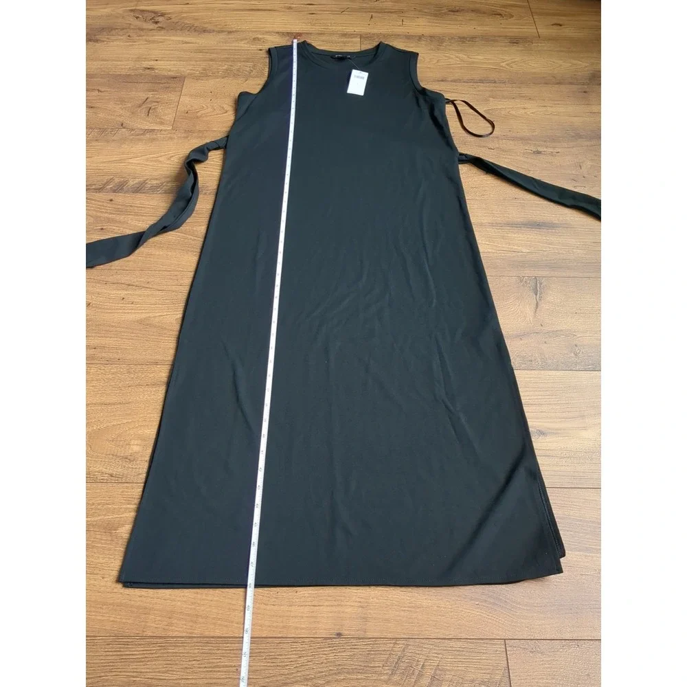 NWT Banana Republic Womens S Black Full‎ Length Sleeveless Tie-Belt Dress - Picture 10 of 16